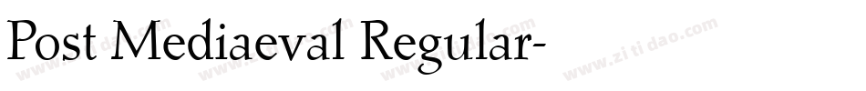 Post Mediaeval Regular字体转换